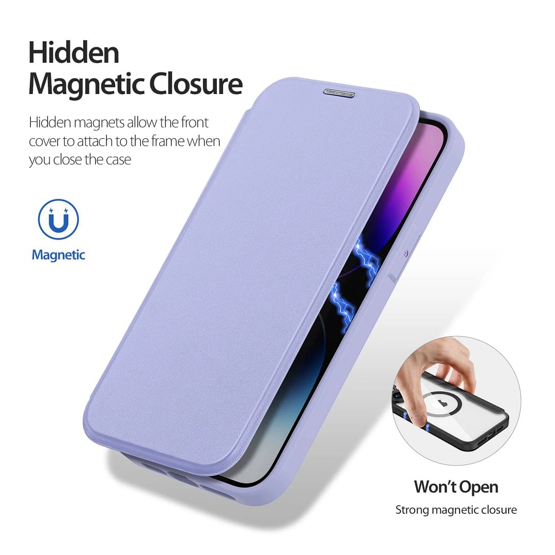 Applicable To iPhone 13/14 Series Strong Magnetic Flip Card Case