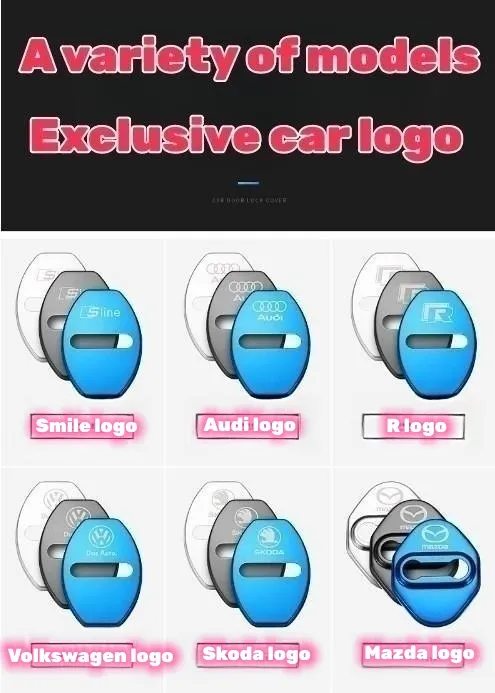 Car alloy door lock protective cover anti-rust protective cover (4PCS)