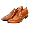 European Style Mens Buckle Leather Dress Shoes