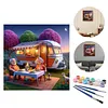 (US Local)Paint By Numbers Kit On Canvas DIY Oil Art Vacation Picture Home Decor40x40cm