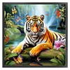 Tiger - 11CT Stamped Cross Stitch - 40*40cm - Animal