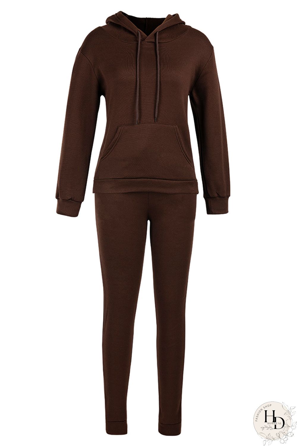Red Fashion Casual Solid Basic Hooded Collar Long Sleeve Two Pieces