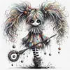 Quirky Girl-11CT Stamped Cross Stitch 40*40cm