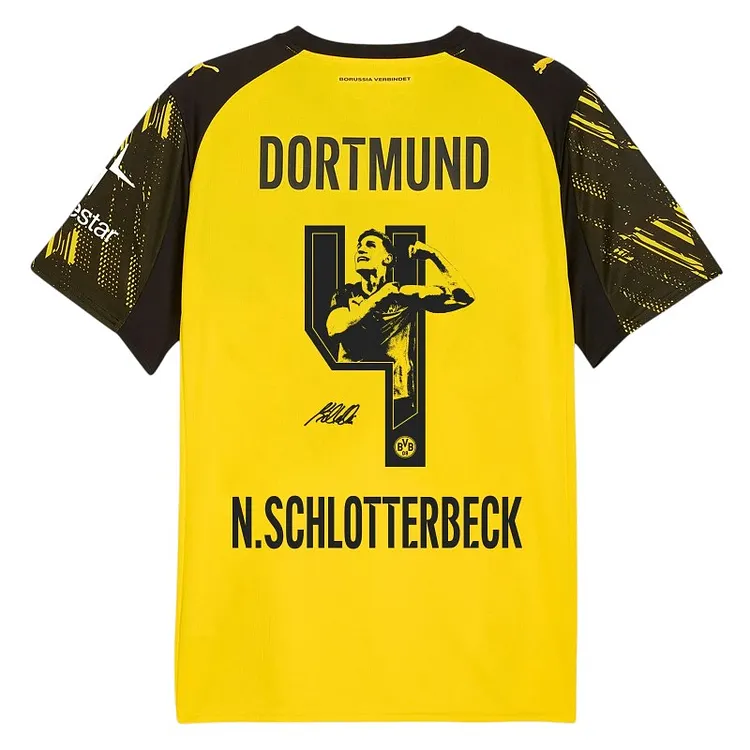  【S~4XL】Dortmund 25/26 Home Football Jersey (Schlotterbeck #4 )