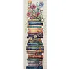 (Stamped/Counted) Stack Of Books With Flowers - 11CT Cross Stitch 30*80cm/11.81*31.5in(Big Size)
