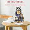 (US Local)Acrylic Special Shape Owl Diamond Painting Clock Ornaments Kit for Home Decor