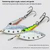 5Pcs Metal Spinner Spoon Fishing Lure with Treble Hooks Rotating Sequins Bait
