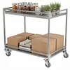 [US Local Warehouse] Heavy Duty Rolling Utility Cart with Wheels Handle 660lbs Capacity Rolling Cart