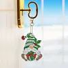 (US Local)12pcs Christmas Gnome Diamond Painting Keychains Kit DIY Diamond Art Charms