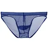 Men's Transparent Mesh Triangle Briefs Underwear See Through Bulge Pouch Underpants Brief