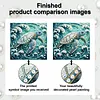 (25x25cm)DIY Turtle Framed Handmade Pearl Painting Art Craft Kit Living Home Decor