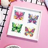 (US Local)6pcs/set DIY Diamond Painting Fridge Magnetic Sticker Kits (Butterfly)