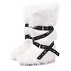Women's Hot Trendy Y2K Style High Tube Lace-Up Furry Snow Boots