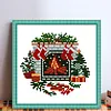 Christmas Fireplace-11CT Stamped Cross Stitch 20*20cm/7.87*7.87in