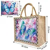 DIY Diamond Painting Linen Waterproof Handbag Shopping Storage Bag Totes Kit(with 2pcs diamond painting)