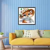 >SALE<5D DIY Partial Special Shaped Drill Diamond Painting Flowers and Fox 30x30cm