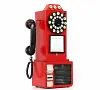 Decorative Telephones Model Retro Wall Mounted Phone Decoration Antique Vintage Rotary Dial Office Phone Ornament 