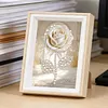 (17x22cm)Rose DIY Pearl Painting Art Kits for Adults Home Wall Decor Pearl Art Painting With Wooden Frame