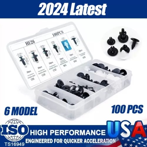 Dronehint Car Parts Body Bumper Rivet Kit-Retainer Trim Molding Clip Assortments Push Pin (For: Acura) Parts