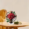 (US Local)Acrylic Special Shape Flower Cross Diamond Painting Desktop Decors Bedroom Table Decor Kit