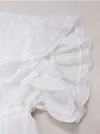 Short Sleeveless V-Back Drawstring Cover-Up Swimwear