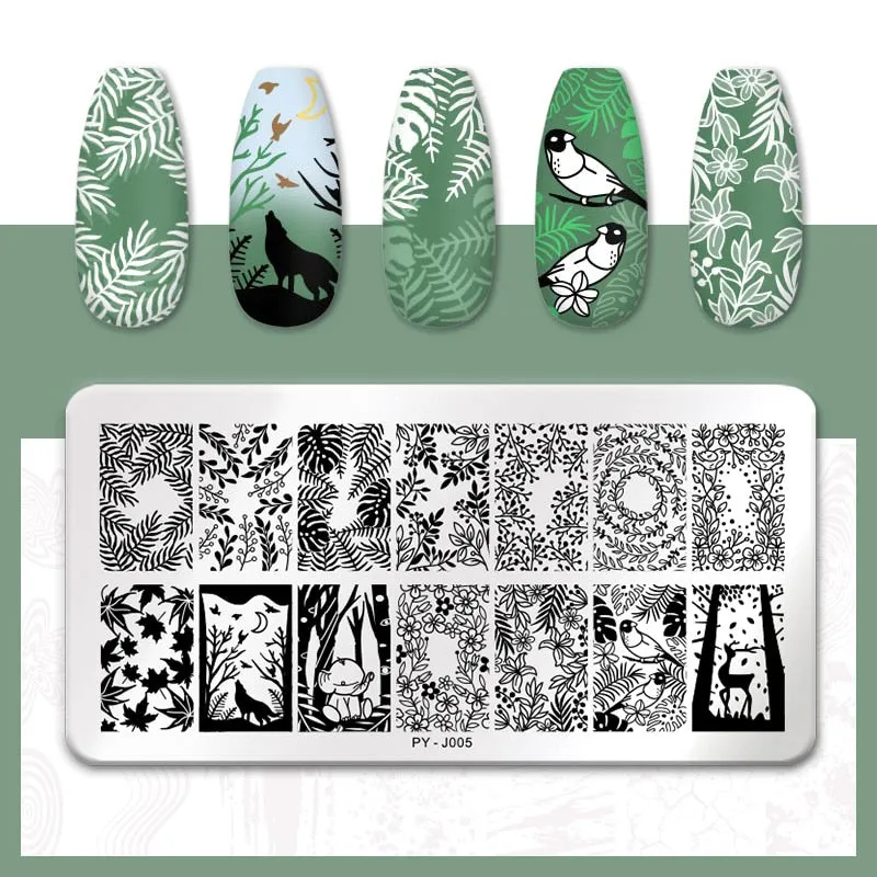 PICT YOU  Nail Stamping Plates Line Pictures Stencil Stainless Steel Nail Design for Printing Nail Art Image Plate Tool-Nail Inspo