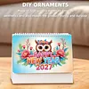 Diamond Painting Owl 2027 Paper Calendar Monthly Flip Tabletop Calendar Kit