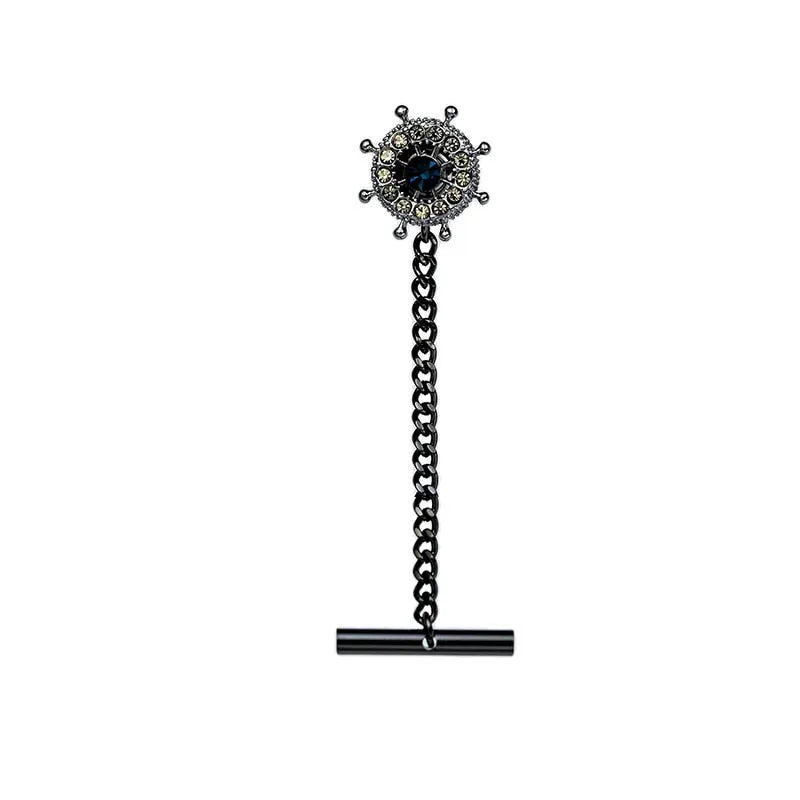 New Tie Pin Men's Shirt Tie Button Business Wedding Banquet Daily Gold/ Exquisite Crystal Tie Accessories Lock Buckle