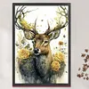 (Big Size) Deer With Flowers - 11CT Stamped Cross Stitch 40*60cm/15.75*23.62in