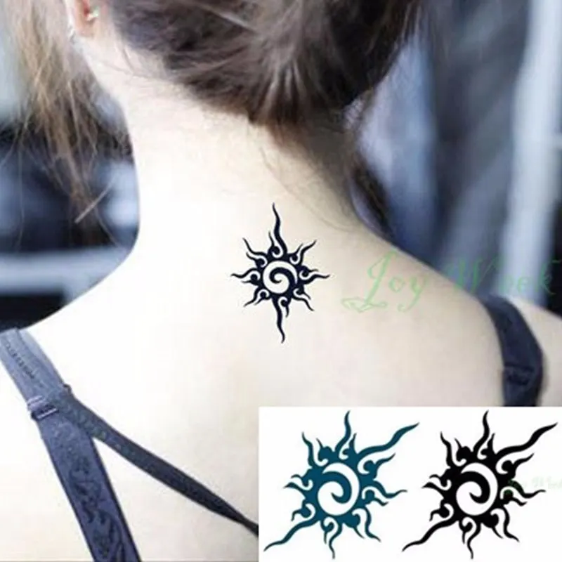 Waterproof Temporary Tattoo Sticker crown cross letter black tatto flash tatoo fake tattoos for men women