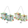 (Single-Sided)DIY HOME Diamond Mosaic Pendant Handicraft(with light bar)