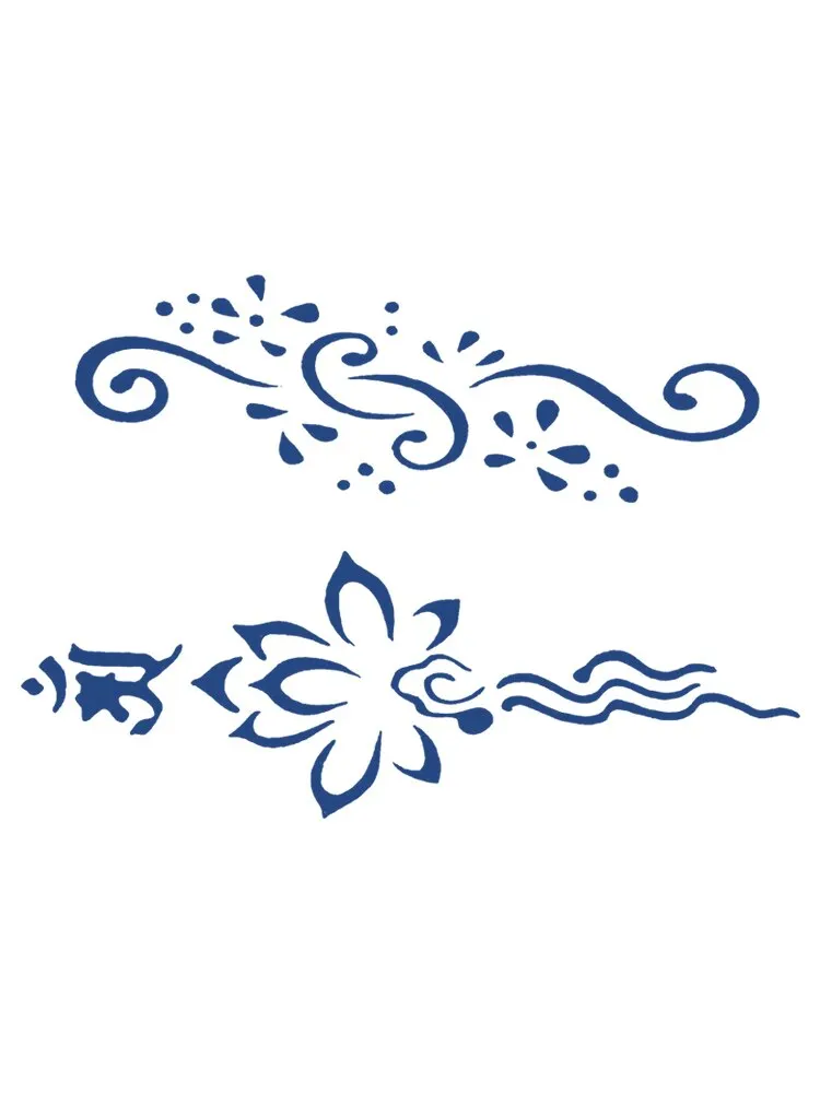S01-40 herbal tattoo stickers ins wind juice vegetation tattoo simulation stickers durable waterproof men and women
