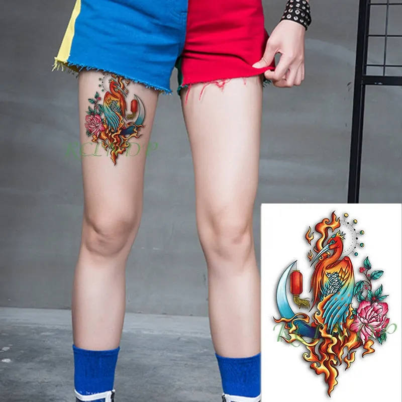 Waterproof Temporary Tattoo Sticker Sexy Thigh Love Sick English Words Gothic Water Transfer Fake Tatto Flash Tatoo for Women