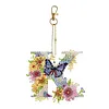DIY Diamond Painting Butterfly Flower Lettter Keychain Kit