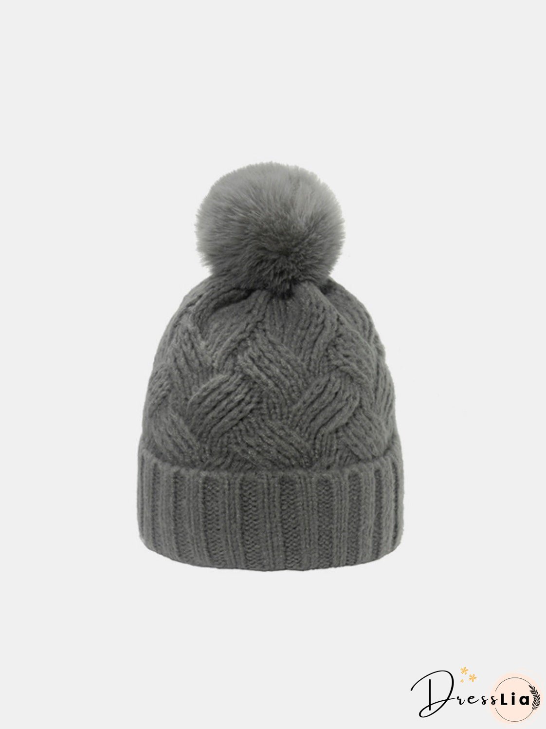 Roll Rim Cable-Knit Hat