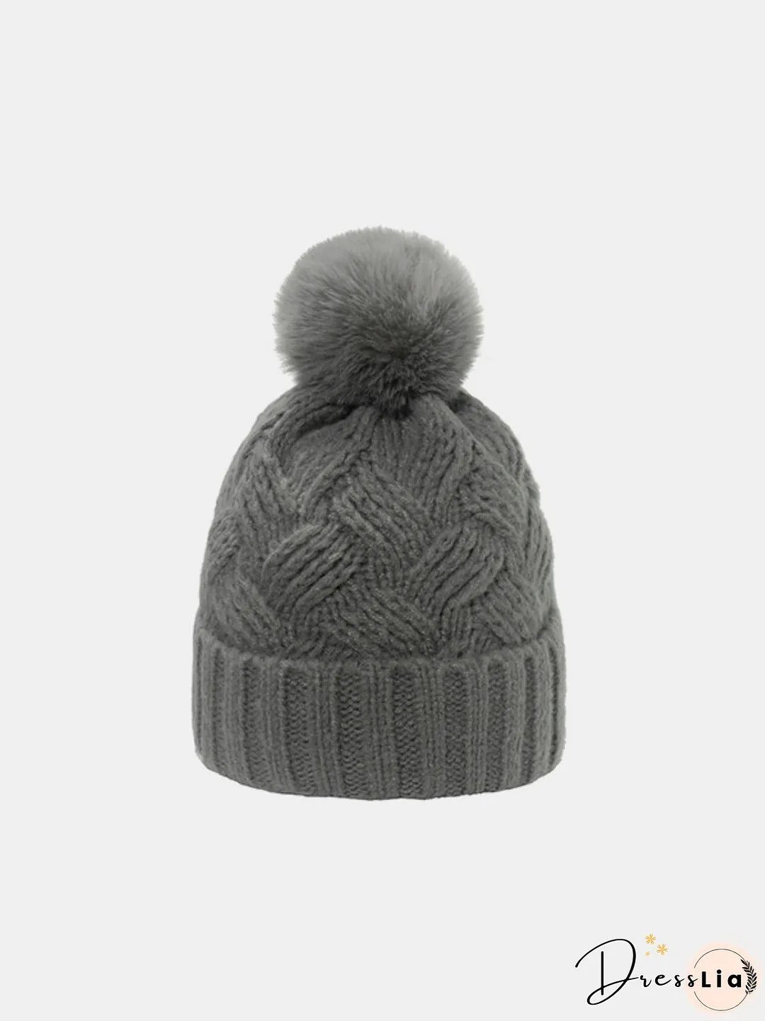 Roll Rim Cable-Knit Hat