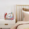 Acrylic Special Shape Cardinal and Flower Diamond Painting Picture Frame Kit