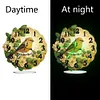 (US Local)Acrylic Special Shape Flower Bird Diamond Painting Art Clock Ornaments Kit