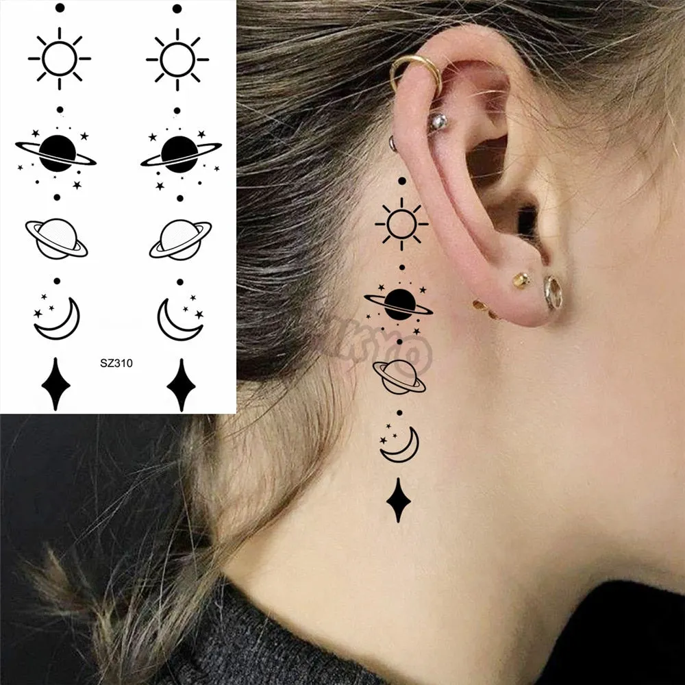 Colorful Dinosaur Temporary Tattoos For Kids Girls Rose Flower Lavender Hummingbird Fake Tattoo Sticker Forearm Neck Tatoos Show