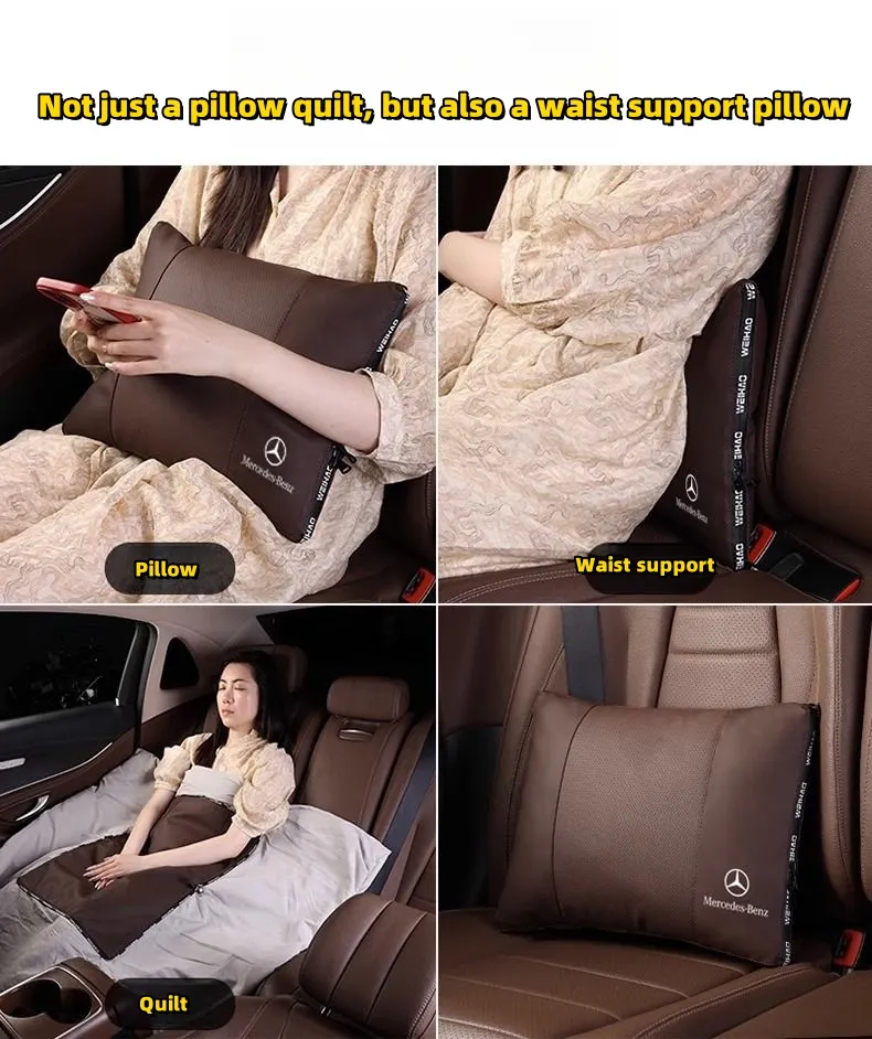Car Pillow Quilt Folding Waist Pillow