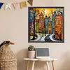 (US Local)Paint By Numbers Kit On Canvas DIY Oil Art Street Home Picture Decor 40x40cm
