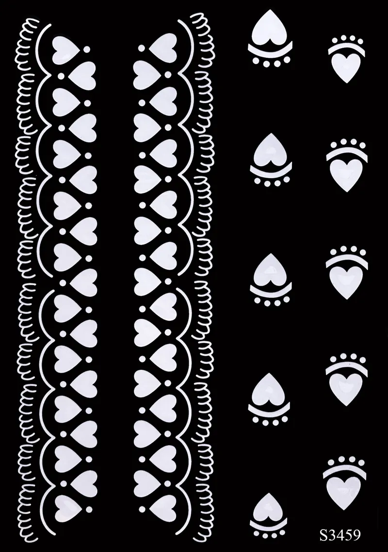 Sdrawing Tattoo Stencils Reusable Painting Stencil for Hand Body Art Flower Temporary Tattoo Template Sleeve Wedding Bride Beauty