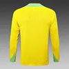 2024 Brazil Half-Pull Training Suit Yellow Football Shirt 1:1 Thai Quality