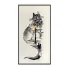 Ink Architectural Cat-Full Embroidery 2 Strands 18CT Counted Cross Stitch-30*55CM
