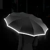 Ring buckle umbrella, Reflective Safety Strip, Sturdy Windproof, Travel Portable