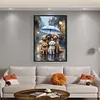 Rainy Umbrella Puppy-11CT Stamped Cross Stitch 40*60cm