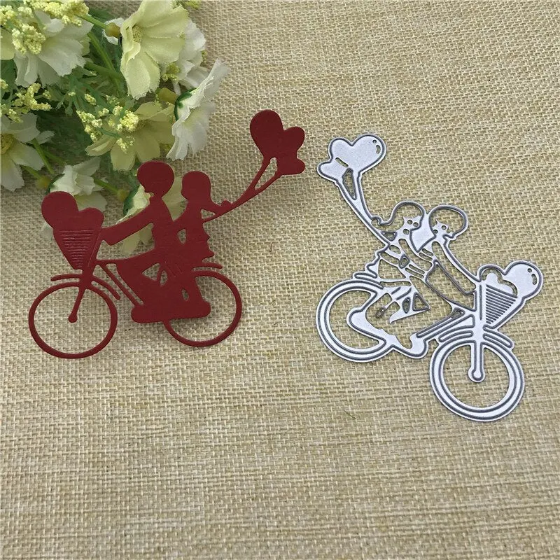 DIY Bicycle love Metal Cutting Dies Stencils For Card Making Decorative Embossing Suit Paper Cards Stamp DIY