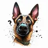 German Shepherd-18CT Stamped Cross Stitch 20*20cm