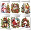 6PCS Diamond Painting Christmas Greeting Cards Congratulations Cards