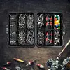 140pcs/box Fishing Accessories Kit Fishing Connector Swivels Center Pass Swivels